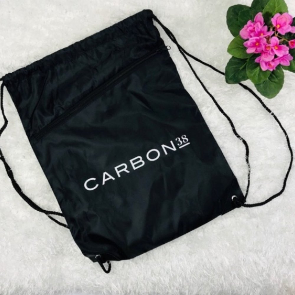 NWT black drawstring gym bag